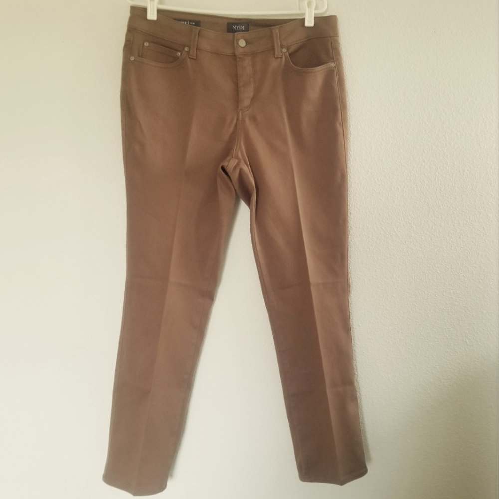 NYDJ Sheri Slim jeans brown incense color